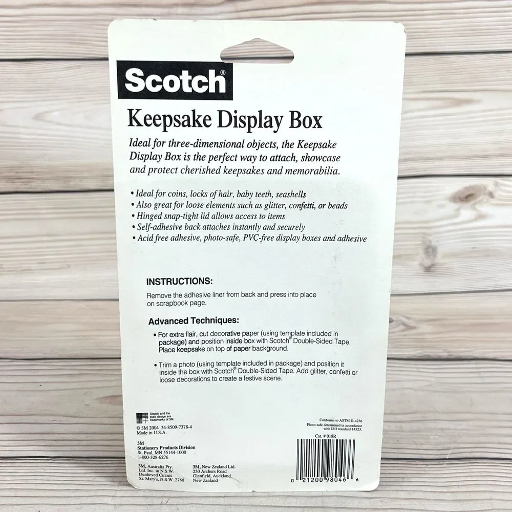 Scotch 3M Keepsake Display Boxes Lot of 12 (6 Packs) Acid Free Clear Scrapbook
